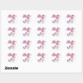 Blond Fairy Tale Princess Ronde Sticker (Vel)