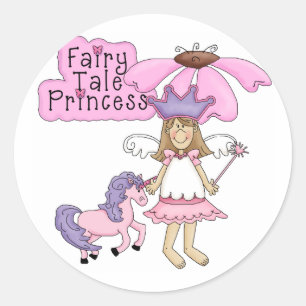Blond Fairy Tale Princess Ronde Sticker