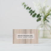 Blond faux Wood Texture Remodeling Visitekaartje (Staand voorkant)