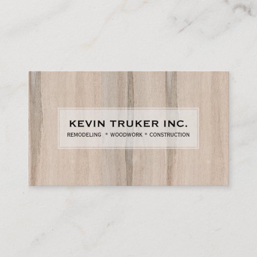 Blond faux Wood Texture Remodeling Visitekaartje (Voorkant)