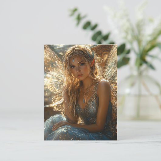 blond fee briefkaart (Staand voorkant)