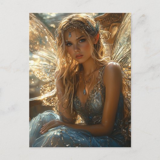 blond fee briefkaart (Voorkant)