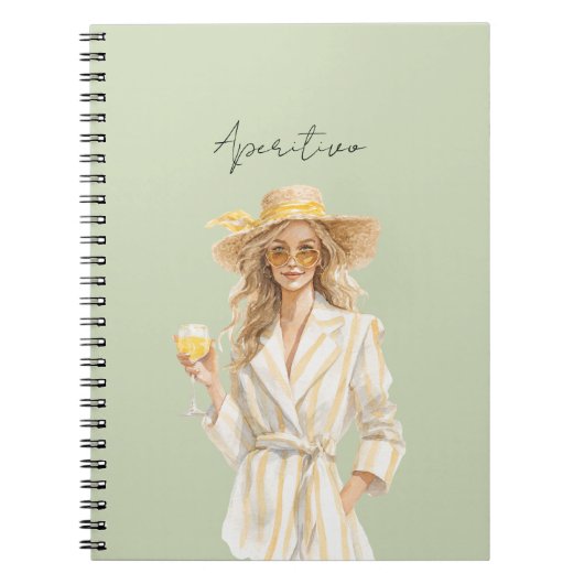 Blond Geel Jurk Aperitivo Notitieboek (Voorkant)