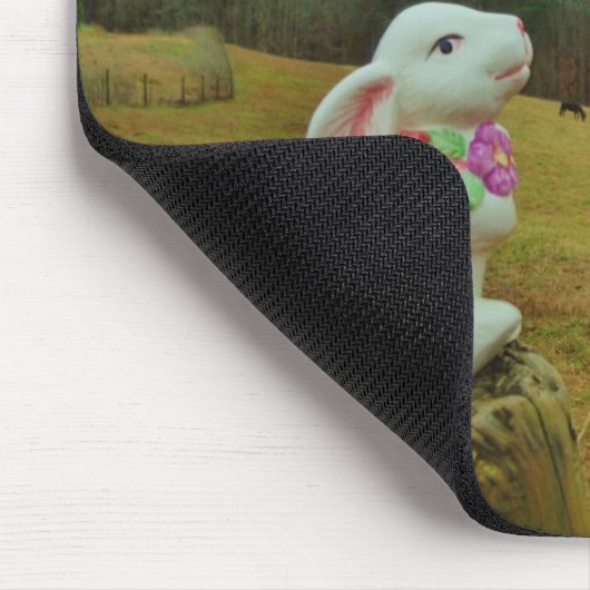 Blond geel paard en paashaas muismat (Hoek)