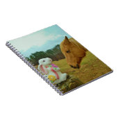 Blond geel paard en paashaas notitieboek