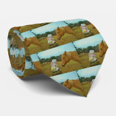 Blond geel paard en paashaas stropdas (Opgerold)