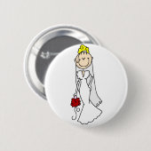 Blond geluid met Rozen Button (Voorkant /achterkant)