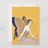  blond geventiedag, zachte vlinder, geel kaart (Achterkant)