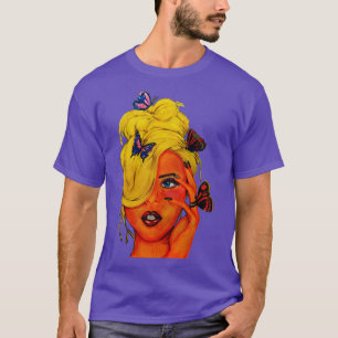 Blond Girl Butterfly T-shirt