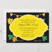 Blond Girl Carrousel Birthday 5x7 Uitnodiging (Achterkant)