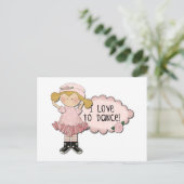 Blond Girl Dancer Tshirts en Gifts Briefkaart (Staand voorkant)