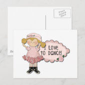 Blond Girl Dancer Tshirts en Gifts Briefkaart (Voorkant / Achterkant)