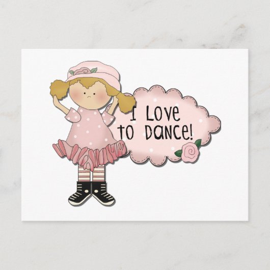 Blond Girl Dancer Tshirts en Gifts Briefkaart (Voorkant)