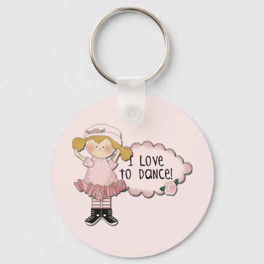 Blond Girl Dancer Tshirts en Gifts Sleutelhanger (Voorkant)