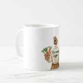 Blond Girl Eat Veggies Carrots Koffiemok (Voorkant links)