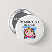 Blond Girl Future Big Sister Ronde Button 5,7 Cm (Voorkant /achterkant)