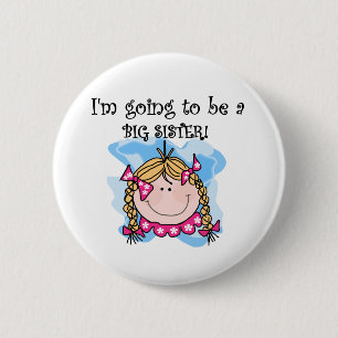 Blond Girl Future Big Sister Ronde Button 5,7 Cm