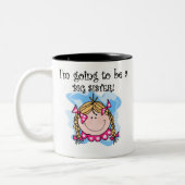 Blond Girl Future Big Sister Tweekleurige Koffiemok (Links)