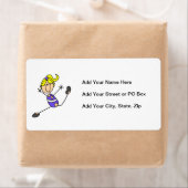 Blond Girl Gymnast Etiket (Insitu)