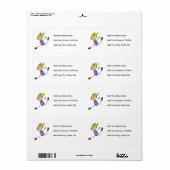 Blond Girl Gymnast Etiket (Full Sheet)