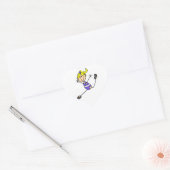 Blond Girl Gymnast Hart Sticker (Envelop)