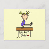 Blond Girl Gymnast op Beam Tshirts en Gifts Briefkaart (Voorkant)