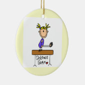 Blond Girl Gymnast over Baldaam Keramisch Ornament (Rechts)