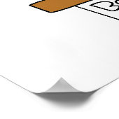 Blond Girl Gymnast over Baldaam Poster (Hoek)