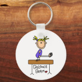 Blond Girl Gymnast over Baldaam Sleutelhanger (Voorkant)