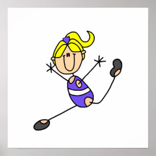 Blond Girl Gymnast Poster