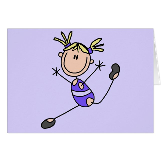 Blond Girl Gymnast Tshirts en Gifts (Voorkant Horizontaal)