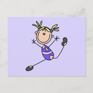 Blond Girl Gymnast Tshirts en Gifts Briefkaart