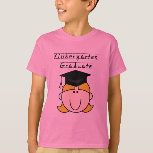 Blond Girl Kindergarten Afstuderen T-shirt (Voorkant)