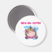 Blond Girl New Big Sister Magneet (Voorkant / Achterkant)