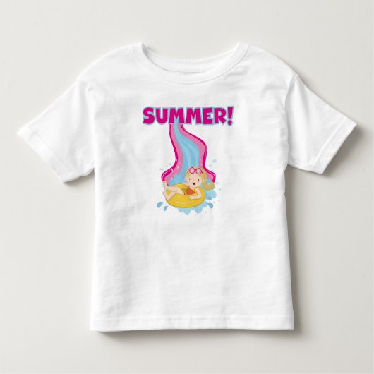 Blond Girl Summer Kinder Shirts (Voorkant)
