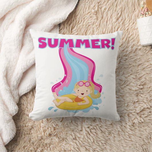 Blond Girl Summer Kussen (Deken)