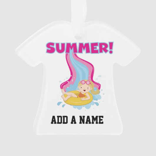 Blond Girl Summer Ornament (voorkant)