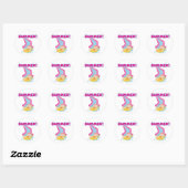 Blond Girl Summer Ronde Sticker (Vel)