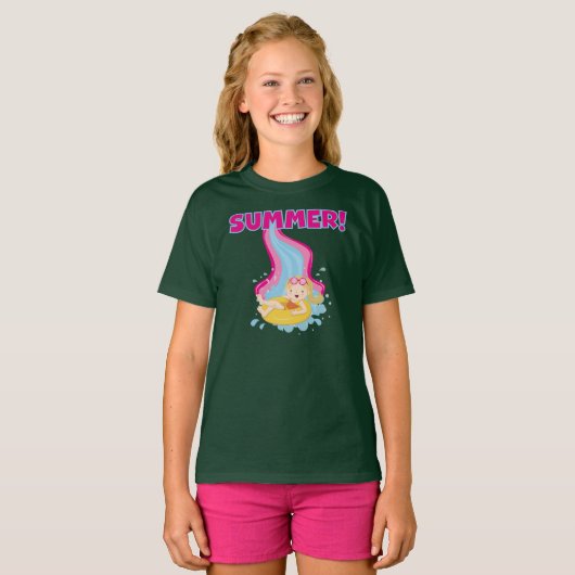 Blond Girl Summer T-shirt (Voorkant volledig)