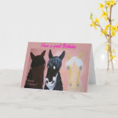 Blond grap ,Verjaardag Kaart (Gele Bloem)