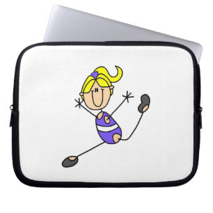 Blond Gymnastiek Meisje Laptop Sleeve