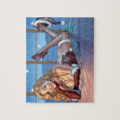 Blond haar, Blue Eyed Beauty Illustratie - Al Rio Legpuzzel (Verticaal)