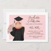 Blond Haar Coquette Afstuderen Afstudeerfeest Kaart (Voorkant)