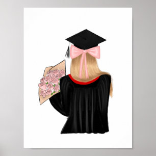 Blond Haar Coquette Afstuderen Art Print