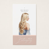 Blond Haar Extensions Care Hang Label Kaart (Voorkant)
