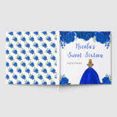 Blond Haar Prinses Blauw Sweet Sixteen Gastboek Gastenboek (Volledig)