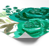 Blond Haar Prinses Groen Bloemen Verjaardag Welkom Poster (Hoek)