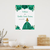 Blond Haar Prinses Groen Zoet Zestien Welkom Poster (Keuken)