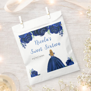 Blond Haar Prinses Marine Bloemen Zoet Zestien Bedankzakje