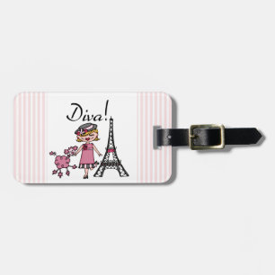 Blond Hair Diva Bagagelabel